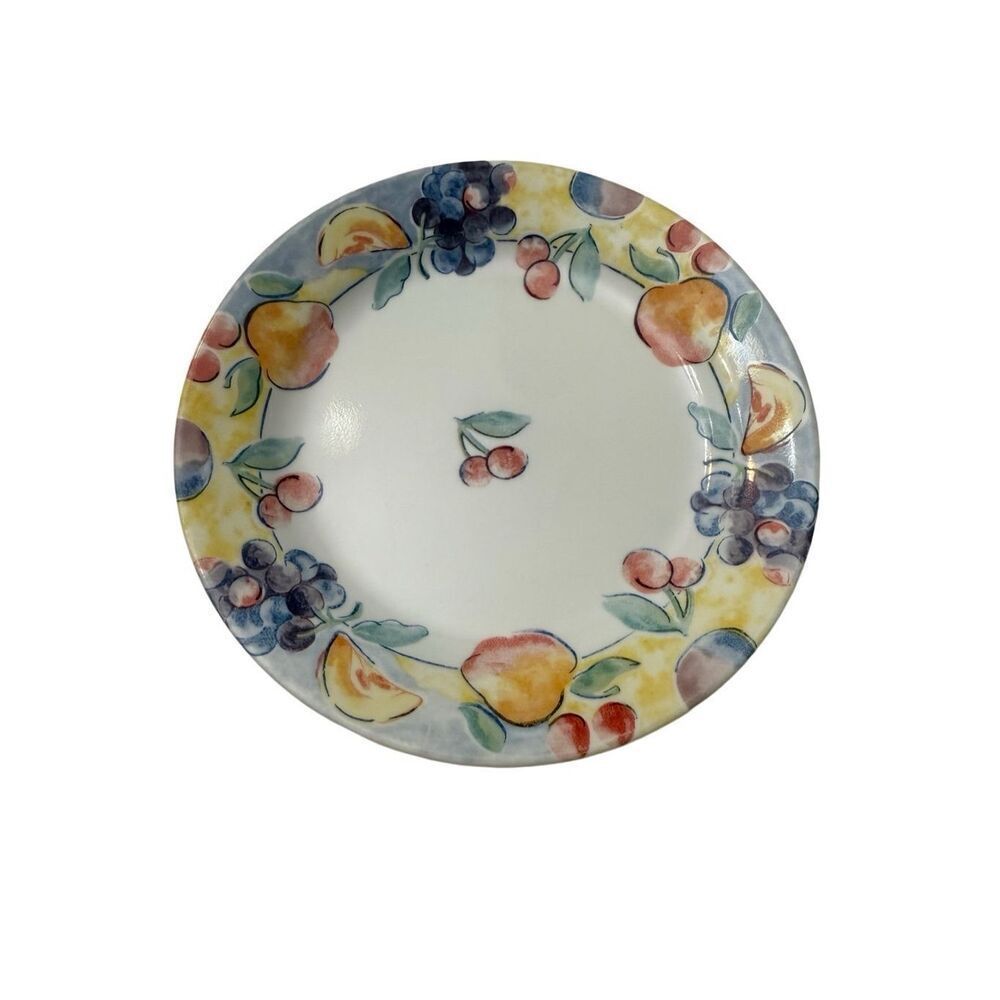Vintage Corelle by Corning Fruit Basket 7.25” Plates, Set of 8 Salad Plates, Ret